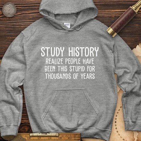 Study History Hoodie Sport Grey / S