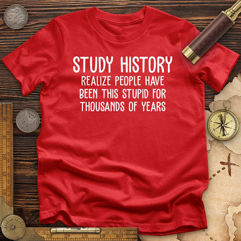 Study History T-Shirt Red / S