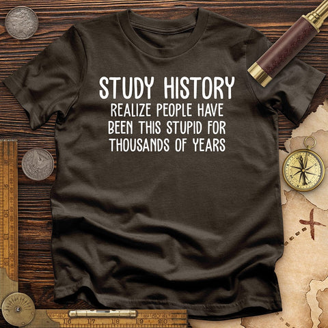 Study History T-Shirt Dark Chocolate / S