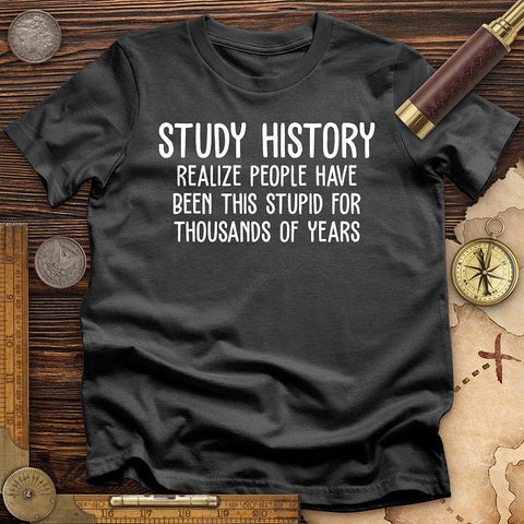 Study History T-Shirt Charcoal / S