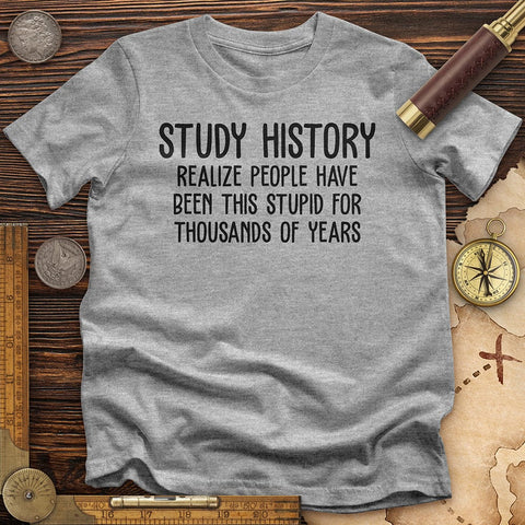 Study History T-Shirt Sport Grey / S