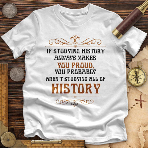 Studying History High Quality Tee White / S
