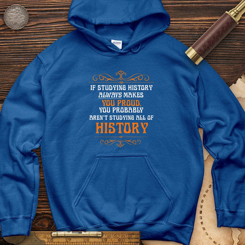 Studying History Hoodie Royal / S