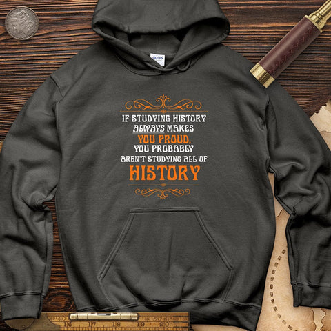 Studying History Hoodie Charcoal / S