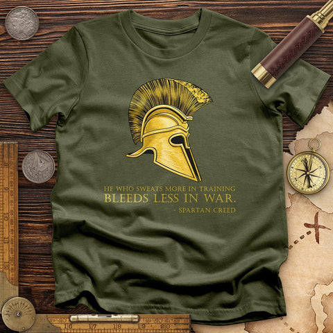 Sweat More Bleed Less T-Shirt Military Green / S