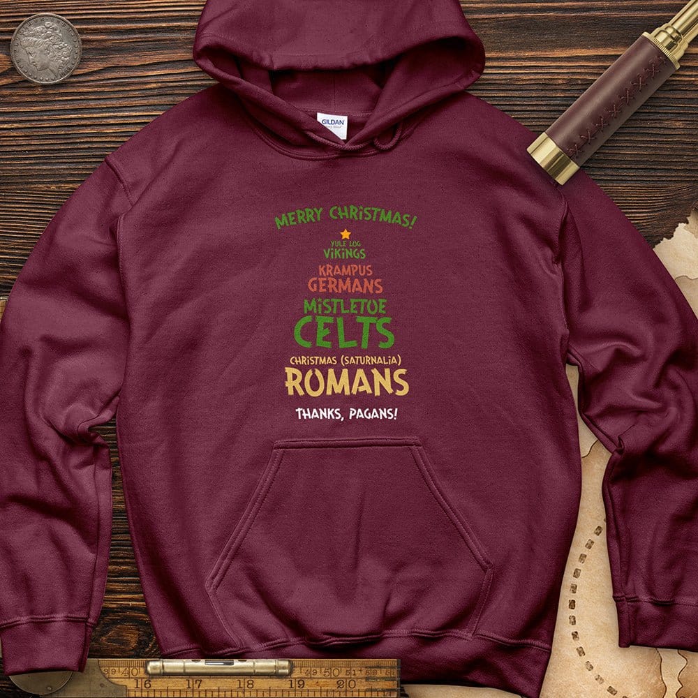 Thanks Pagans Hoodie Maroon / S