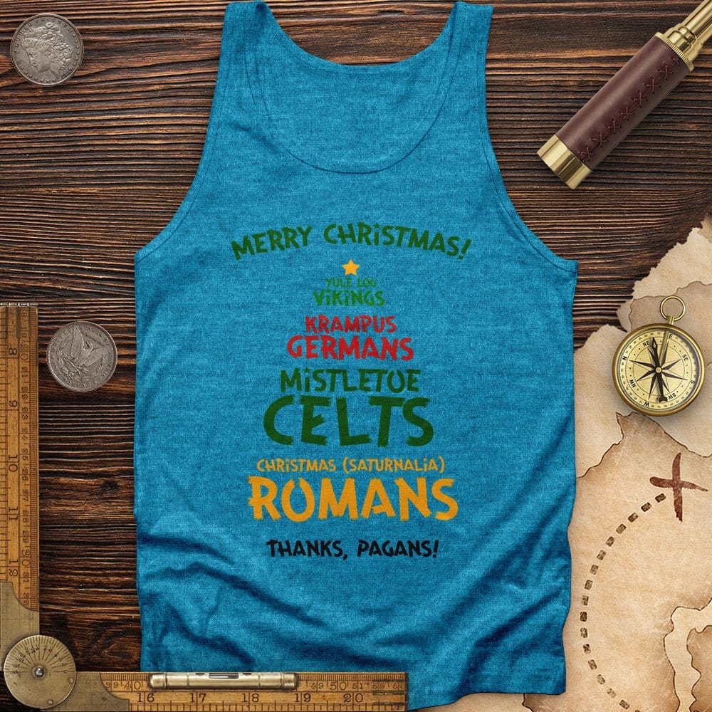 Thanks Pagans Tank Aqua TriBlend / XS