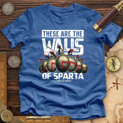 The Walls Of Sparta High Quality Tee Heather True Royal / S