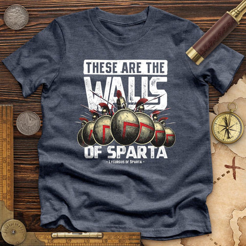 The Walls Of Sparta High Quality Tee Heather Navy / S