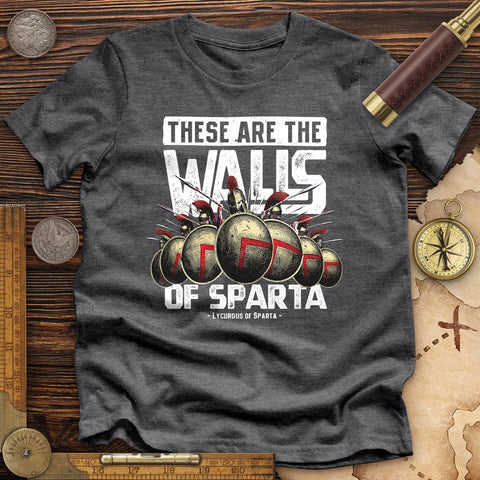 The Walls Of Sparta High Quality Tee Dark Grey Heather / S