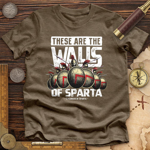 The Walls Of Sparta High Quality Tee Heather Olive / S