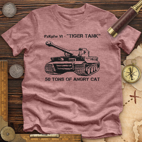 Tiger Tank High Quality Tee Heather Mauve / S