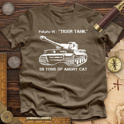Tiger Tank High Quality Tee Heather Olive / S
