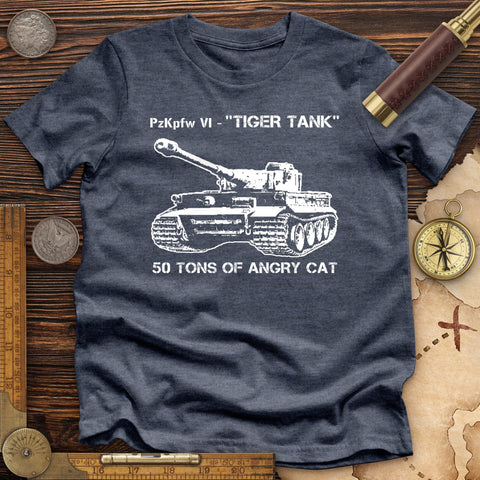 Tiger Tank High Quality Tee Heather Navy / S
