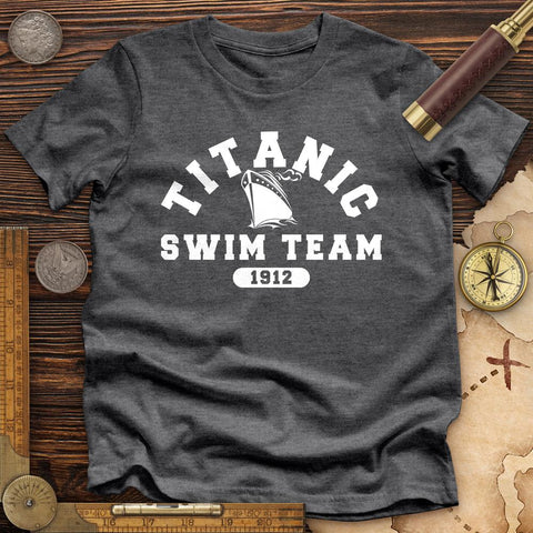 Titanic Swim Team Premium Quality Tee Dark Grey Heather / S