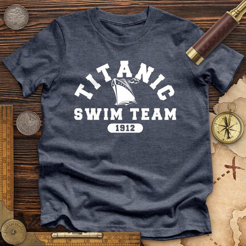 Titanic Swim Team Premium Quality Tee Heather Navy / S