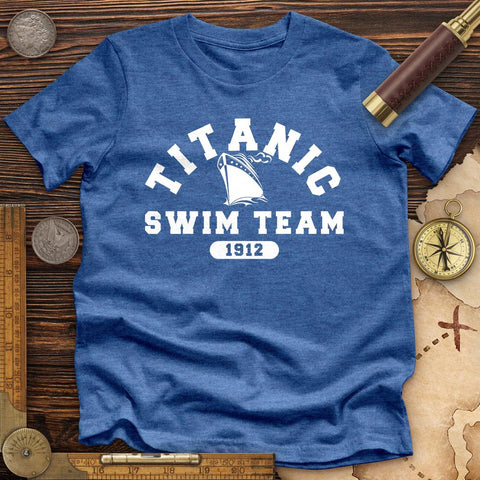 Titanic Swim Team Premium Quality Tee Heather True Royal / S