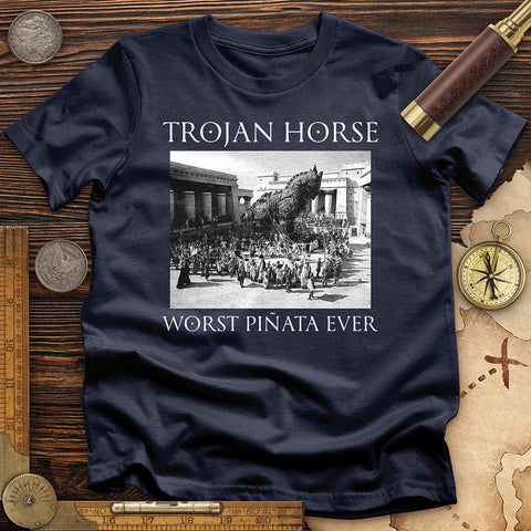Trojan Horse Pinata T-Shirt Navy / S