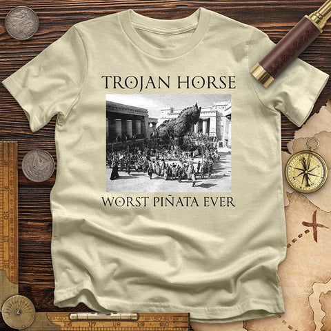 Trojan Horse Pinata T-Shirt Natural / S