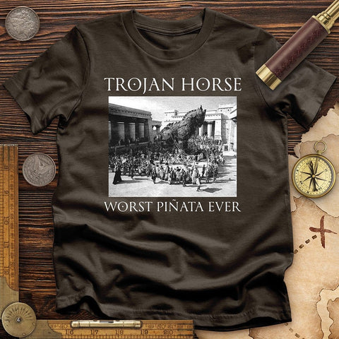Trojan Horse Pinata T-Shirt Dark Chocolate / S