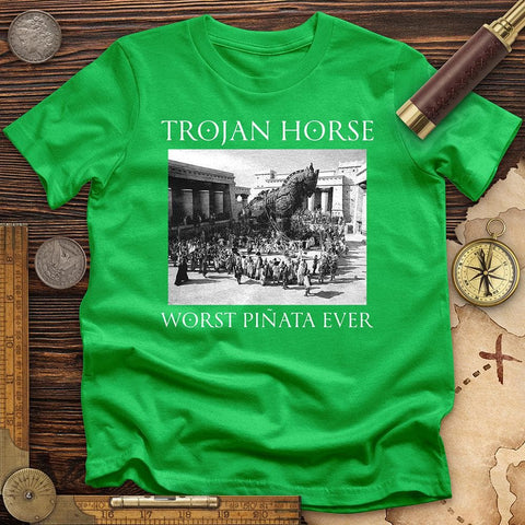 Trojan Horse Pinata T-Shirt Irish Green / S