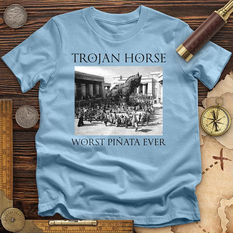 Trojan Horse Pinata T-Shirt Light Blue / S