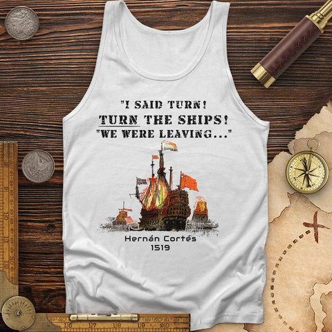 Turn The Ships On Tank White / XS