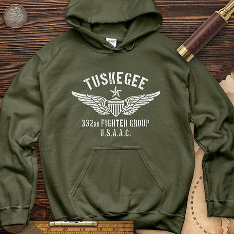 Tuskegee 332 Fighter Group Hoodie Military Green / S