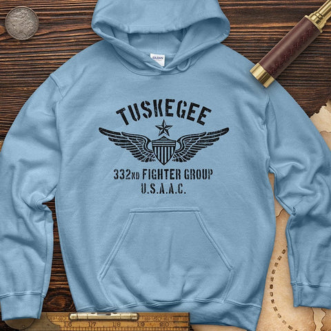 Tuskegee 332 Fighter Group Hoodie Light Blue / S