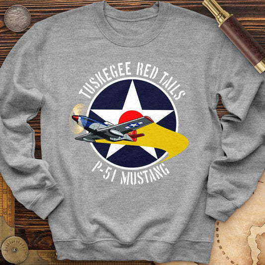 Tuskegee Red Tails Crewneck Sport Grey / S