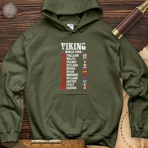 Viking World Tour Hoodie Military Green / S