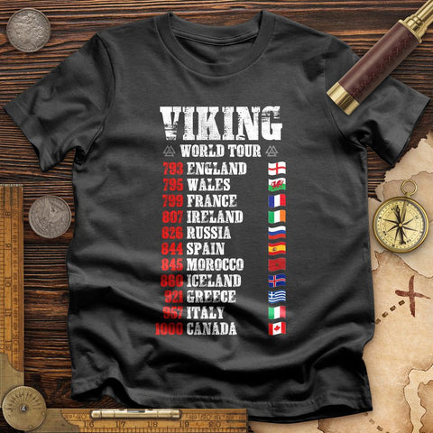 Viking World Tour T- Shirt Charcoal / S
