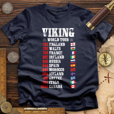 Viking World Tour T- Shirt Navy / S