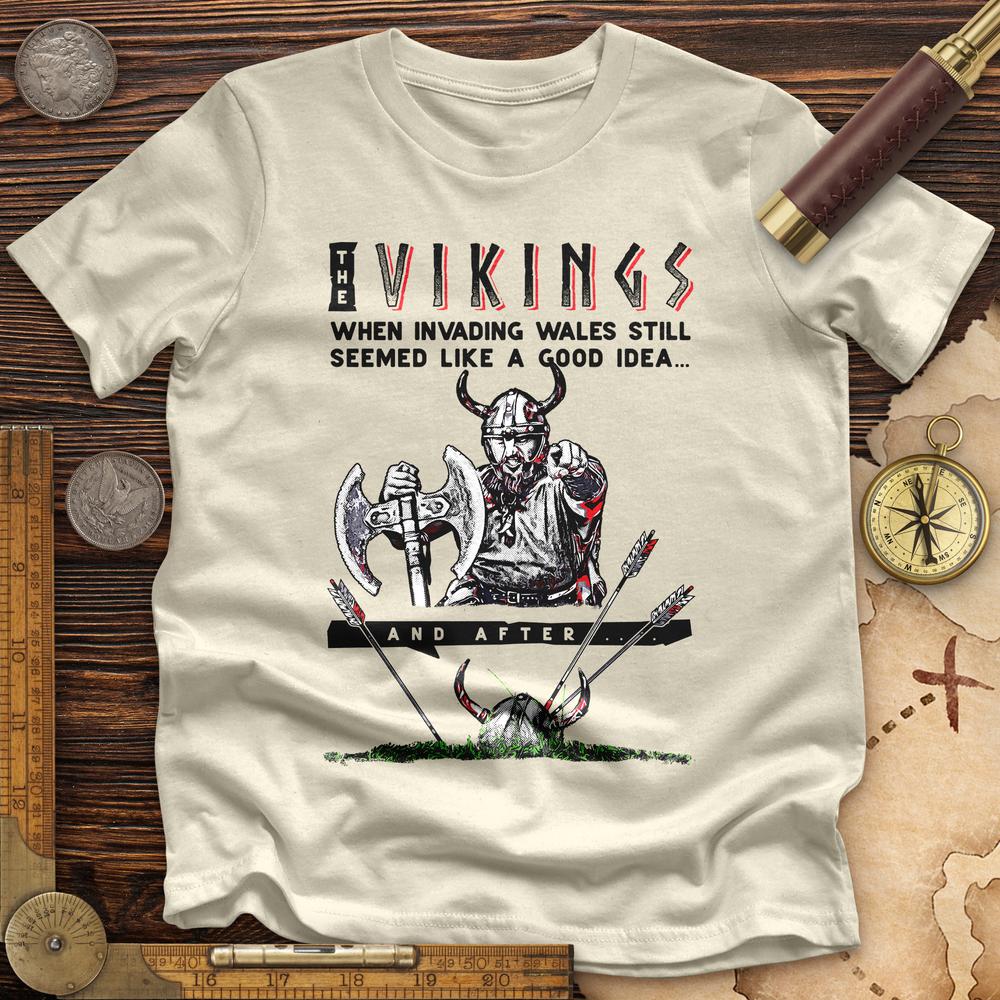 Vikings Never Defeated Wales Premium Tee