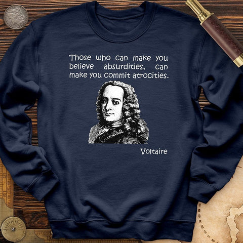 Voltaire Absurdities Crewneck Navy / S