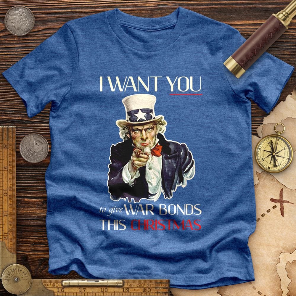 War Bonds Premium Quality Tee Heather True Royal / S