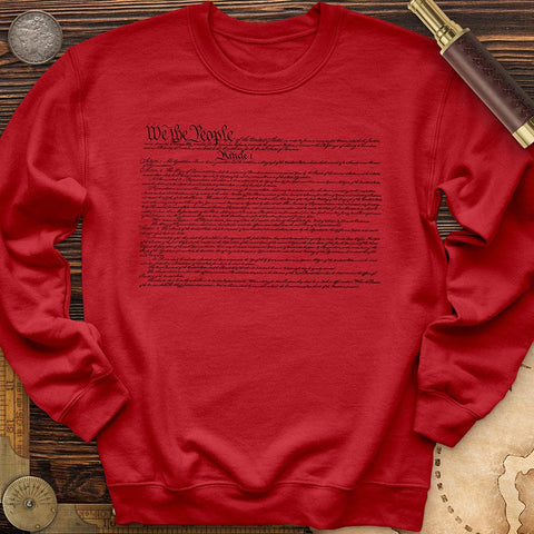 We The People Constitution Crewneck Red / S