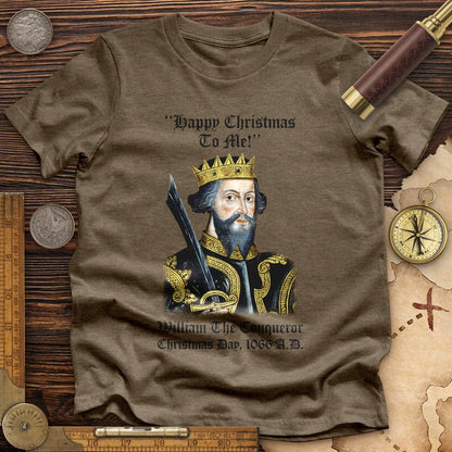 William the Conqueror Crowned Premium Quality Tee Heather Olive / S