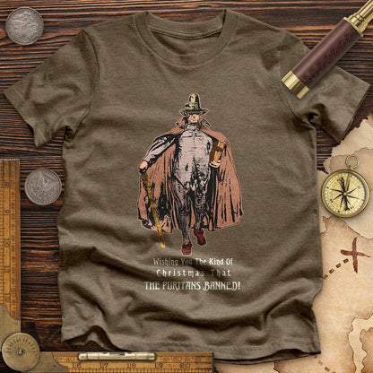 Wishing You The Christmas Premium Quality Tee Heather Olive / S