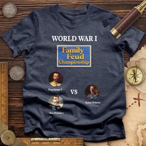 WW1 Family Feud Championship T-Shirt Heather Navy / S