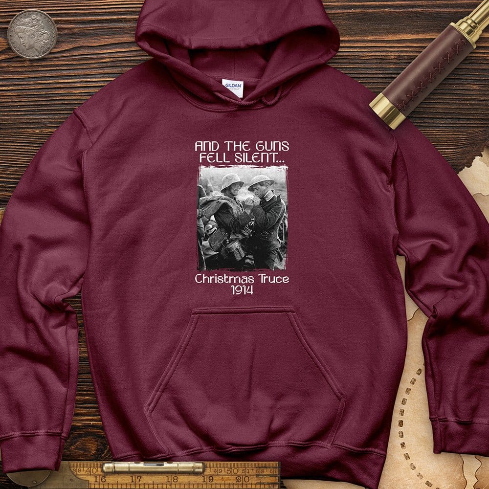 WWI Christmas Truce Hoodie Maroon / S