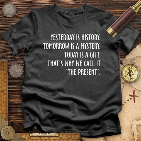 Yesterday Is History T-Shirt Charcoal / S